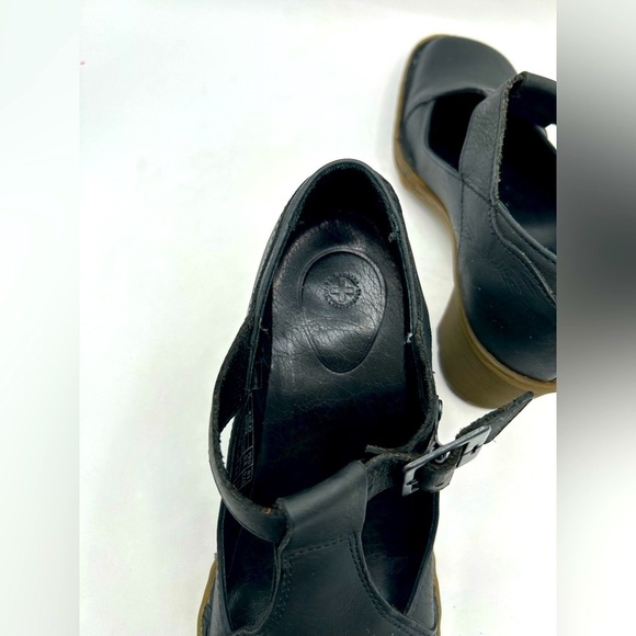 Vintage 80s/90s Dr. Martens POLLEY” Mary Jane’s-heels-Black wax leather Chunky - Picture 10 of 10